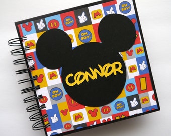 Disney Autograph Book great for boys scrapbook photo book multi colored Mickey pattern