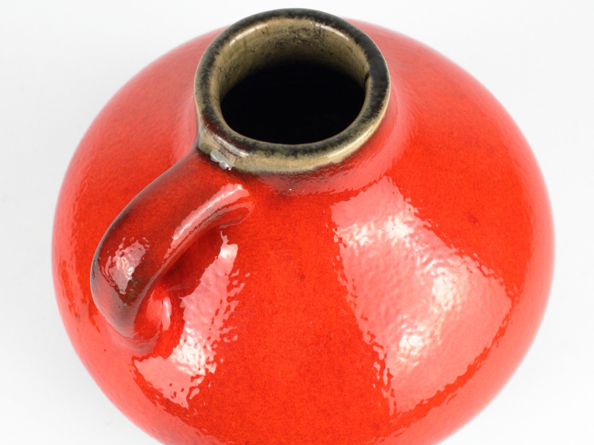 Buy 70s Red Vintage Ceramic Vase, West German Pottery WGP, Mid