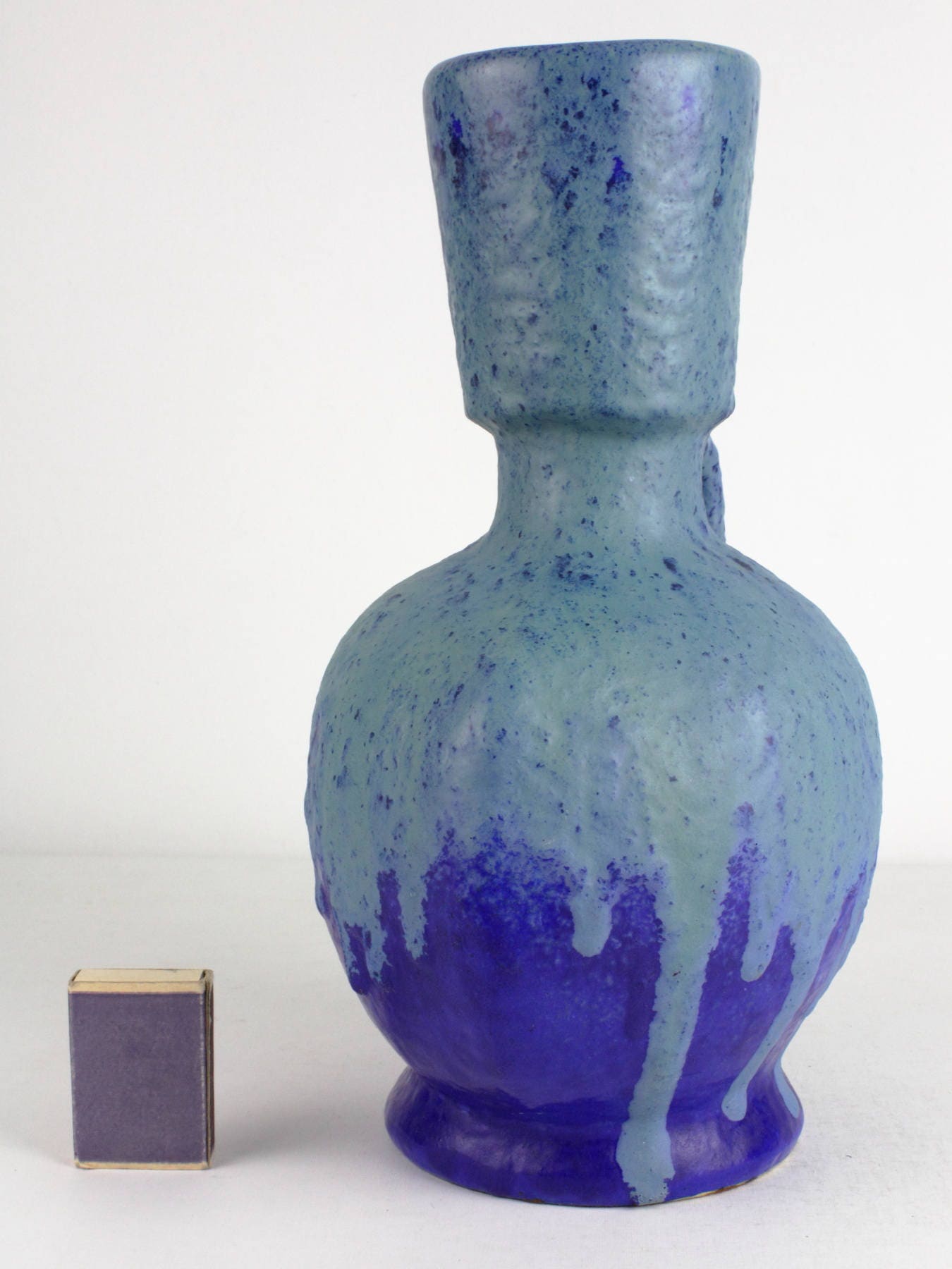 工芸品 70s Fat Lava wave Fat Lava Vase 1970s, Vintage Pottery Vase Made in West