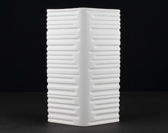 Bisque Porcelain Vase in Milk Carton Design - ROSENTHAL Do Not