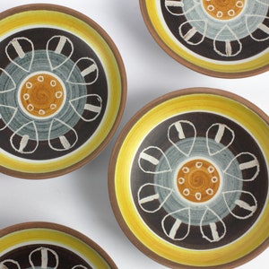 Set Keramik Untertassen, mcm Untertassen, 50er 60er, Ddr, Vintage Untertassen