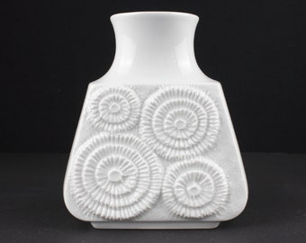 White porcelain vases by Winterling, West Germany, Mid Century, 60s, vintage white porcelain mcm