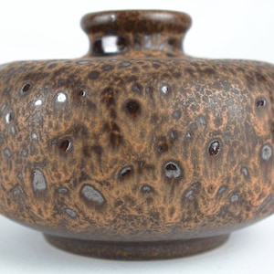 Steuler brown fat lava ceramic vase, West Germany, Mid Century, mcm vintrage ceramic vase