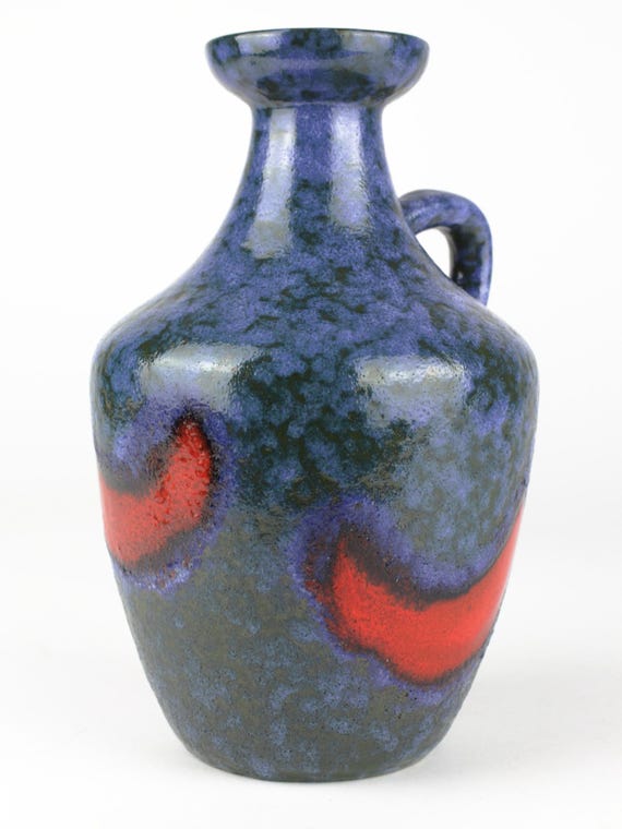 東ドイツ Strehlaの花瓶 ヴィンテージのストレラ陶器の花瓶：東ドイツのモダニズム風ファッ