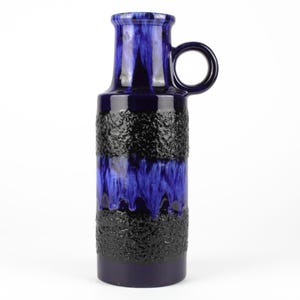 Vintage SCHEURICH KERAMIK Blue PAGODE Vase 267/20 West Vintage SCHEURICH KERAMIK Blue PAGODE Vase 267/20 West