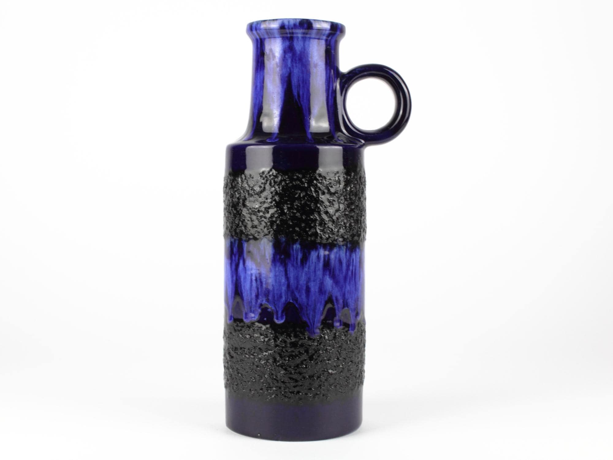 西ドイツ製ヴィンテージ 花瓶 Scheurich 401-28 Fat Lava Scheurich Ceramic Vase 401-28 Blue Fat Lava , West German Pottery