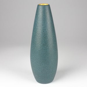 Tall matt blue ceramic vase by Marzi & Remi, 60s, West German pottery, Mid Century, mcm blue ceramic vase