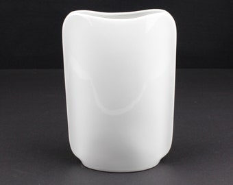 KPM 60s porcelain vase, white vintage porcelain, west Germany, mid century, mcm white porcelain vase