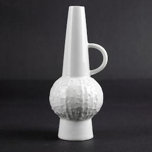 White glazed porcelain vase by Royal KPM, Bavaria, West Germany, Mid Century, 60s, vintage