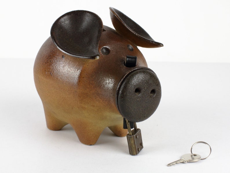 Ceramic Money Box Ceramic Pig 70s Ceramic Figurine West Etsy
