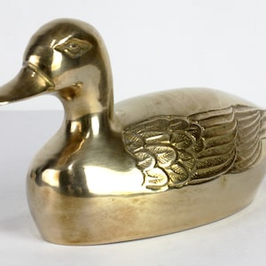 Brass figure duck, brass statue, 70s, west Germany, mid century vintage