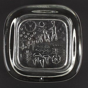 Stylish glass bowl by &quot;Pukeberg&quot;, Sweden 60-70s, mid century, vintage