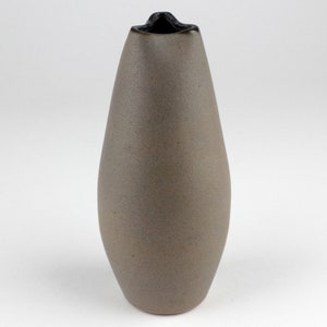 Roemhild Studio ceramic vase, brown white fat lava, 60s vintage ceramic vase, German pottery, mcm ceramic vase