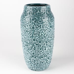 Scheurich ceramic vase 260-22 INKA, green blue, 70s vintage, West German pottery, Mid Century