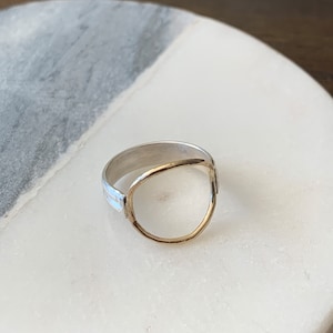 Gold und Silber Kreis Ring