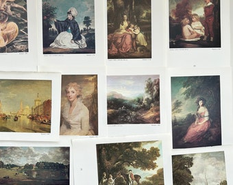 vintage British painting reproductions printed in 1976