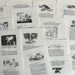 vintage Arthur Rackham fairy tale illustrations printed in Great Britain