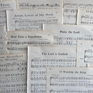 Antieke bladmuziek uit 1923 voor knutselen met papier, junkjournals, smashbooks, scrapbooking en collage