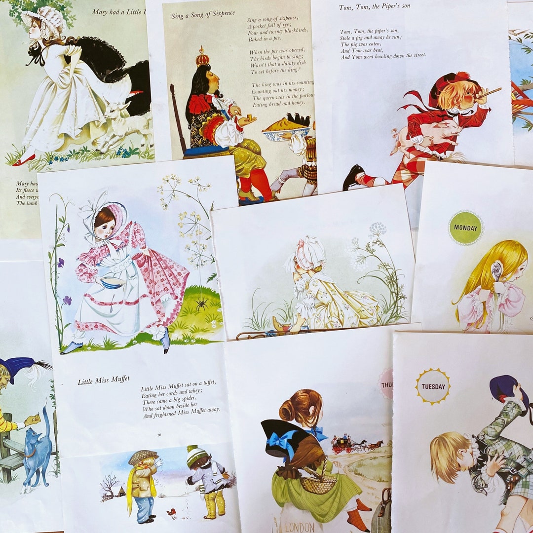 Vintage Nursery Rhyme Illustrations: Belgian Children's Art Prints - Etsy