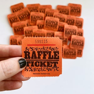 set of 40 vintage tickets, vintage raffle tickets