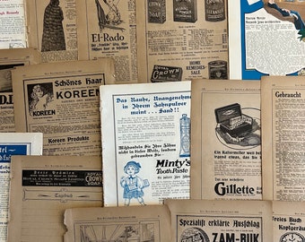 1923 pages de magazines allemands gothiques, publicités allemandes gothiques