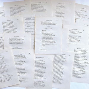 antike Robert Browning Poesie Seiten für Junk Journal, Collage und Paper Crafting