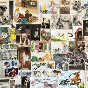 Efímeras de perros para revistas basura, libros de éxito, revistas de arte, collages y arte alterado, efímeras de cachorros