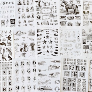 vintage American Type Founders illustrations, vintage alphabets, vintage typography, vintage letter forms
