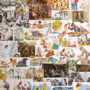 Pack éphémère sur le thème de la famille pour journaux indésirables, livres à succès, journaux d'art, collages et oeuvres d'art modifiées - thème de la famille