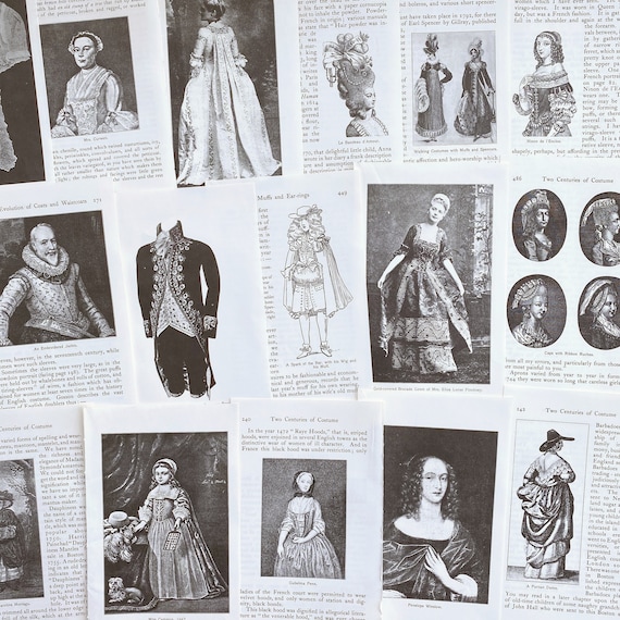 Vintage Fashion Book Pages: Ephemera for Collage & Journals