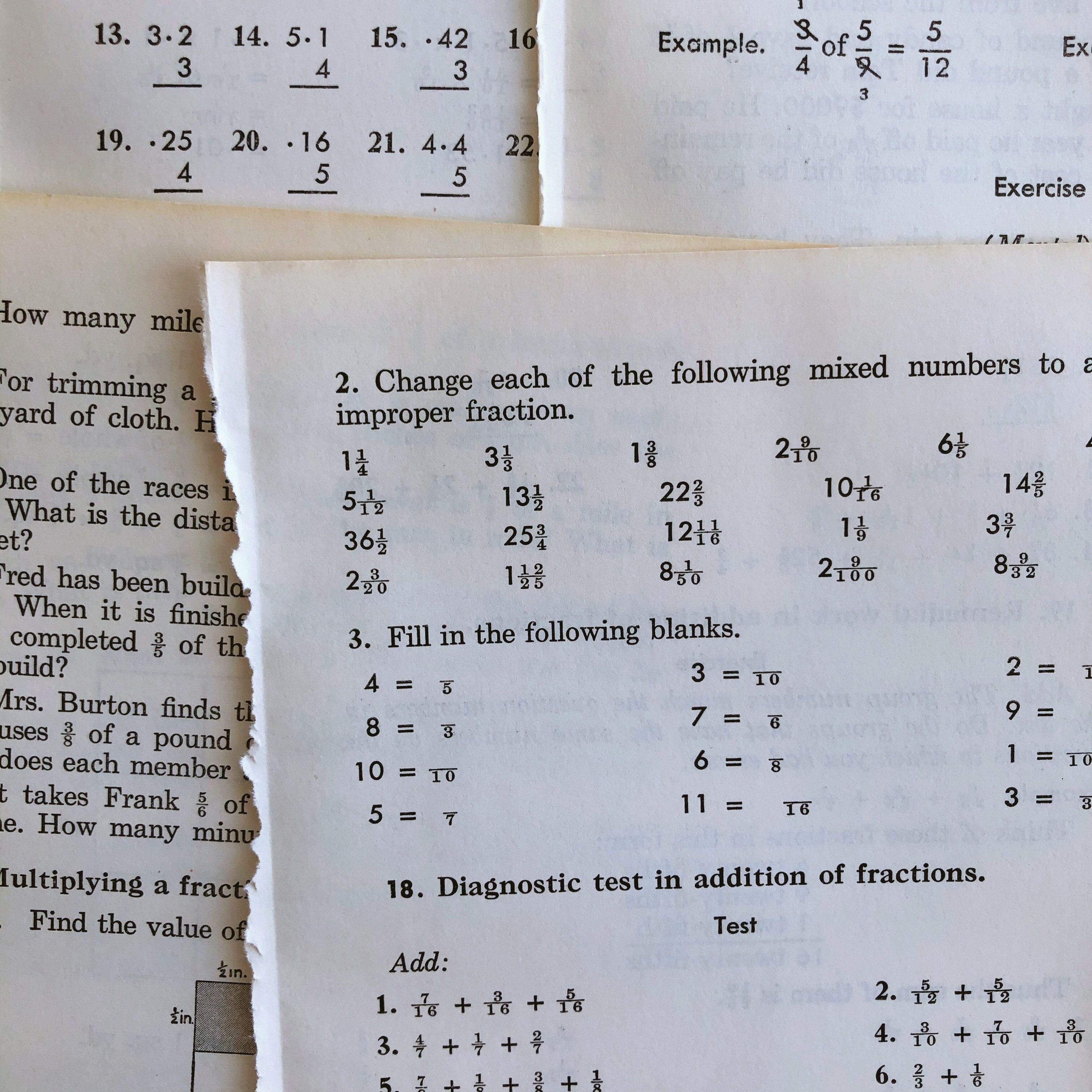 1956 vintage mathematics pages antique pages for collage junk Etsy