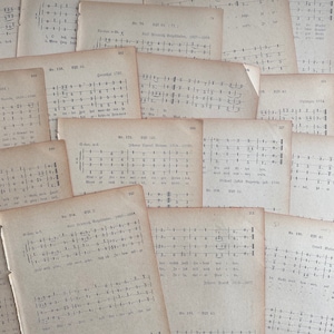 Partitions allemandes anciennes pour créations artisanales, carnets de bord et collage