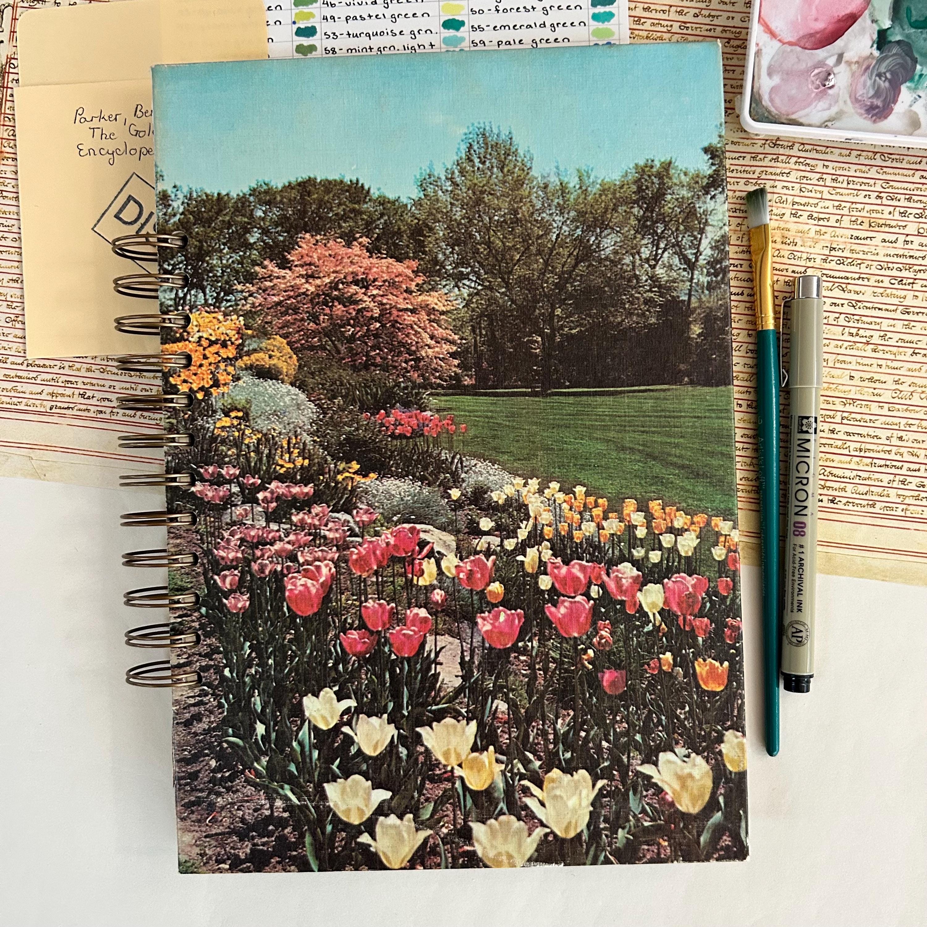 100%ヴィンテージXLボタニカルテーマのジャンクジャーナル、アート