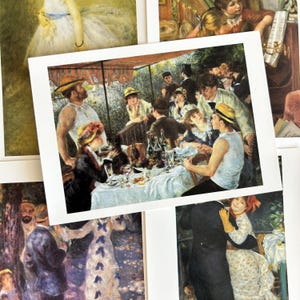 cartes de peinture Renoir vintage, cartes postales anciennes Renoir éphémères, éphémères de voyage