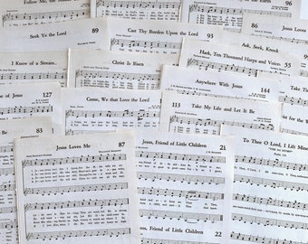 1947 partitions d'hymnes pour adolescents pour la fabrication de papier, les journaux indésirables, les livres cassés, le scrapbooking et le collage