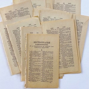 1900 mini páginas de dicionário francês, impressas na Bélgica