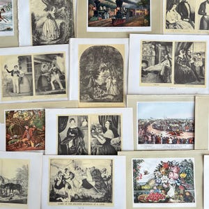 Antique 1942 Currier and Ives printmakers to the American people illustrated pages