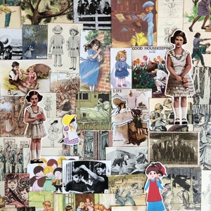 Pack éphémère sur le thème des enfants pour journaux indésirables, livres à succès, journaux d'art, collage, art altéré, fourniture d'agenda