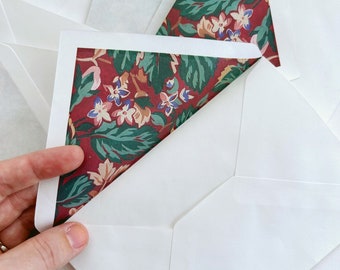 set of 8 vintage patterned envelopes