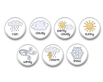 Weather Magnet Set (1.25" or 2.25")