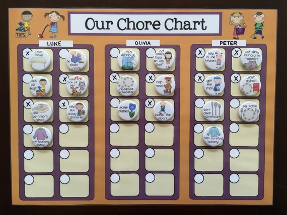 Etsy Magnetic Chore Chart