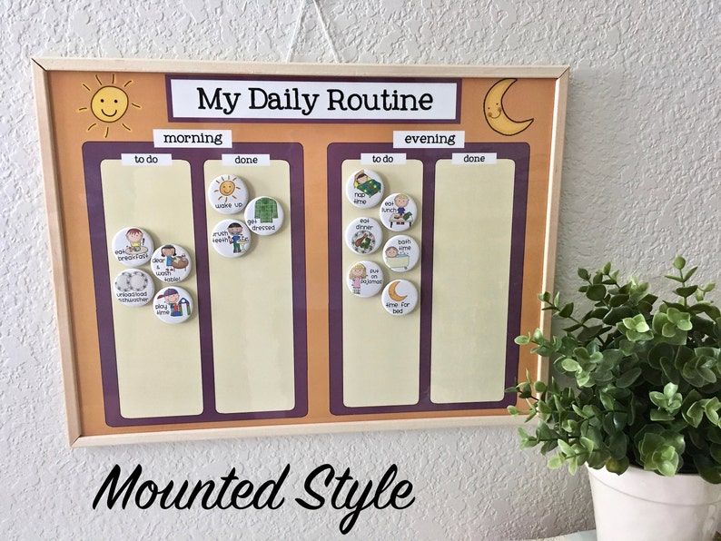 Kids Magnet Chore Board Daily Routine Task Chart - Etsy