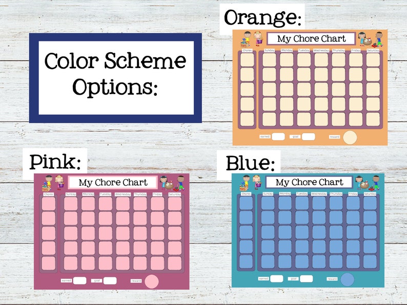 Kids Weekly Magnet Chore Chart Task Chart Daily/weekly - Etsy