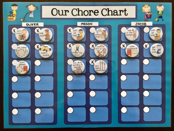Magnetic Chore Charts For Multiple Children