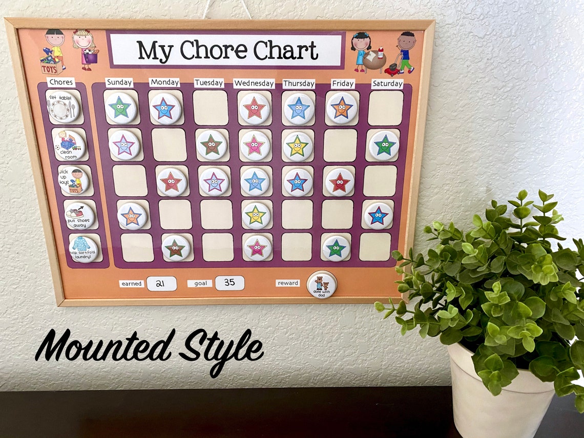 Kids Weekly Magnet Chore Chart Task Chart Daily/weekly - Etsy