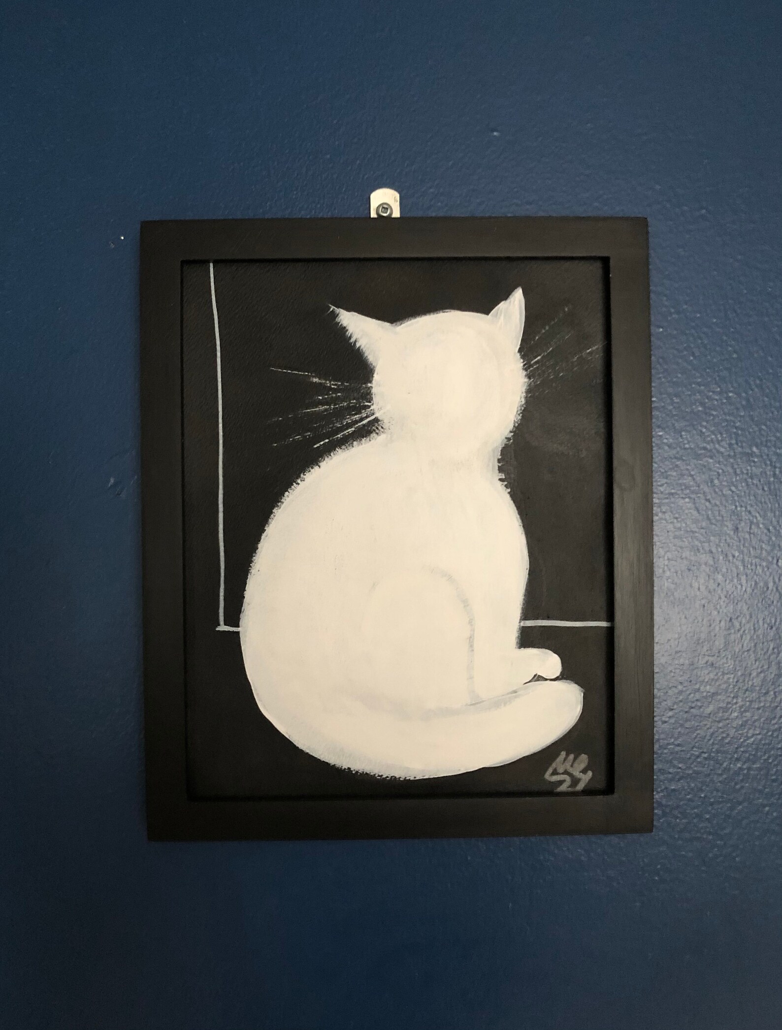 White Cat. Contemporary Abstract Modern Original Painting Wall Etsy