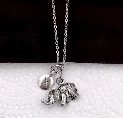 elephant animal gifts silver elephant necklace animal necklace