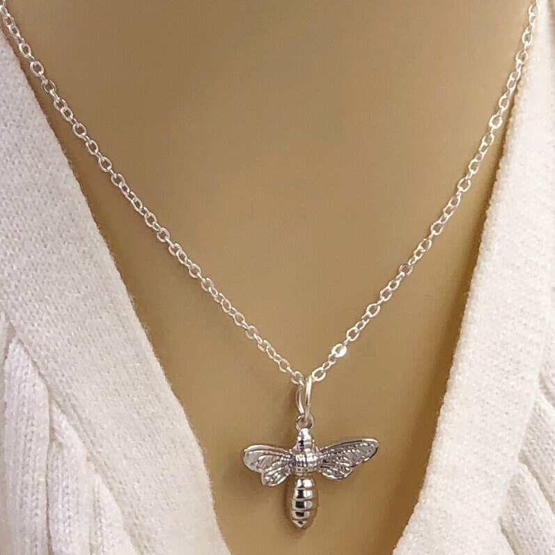 rose gold bumblebee necklace