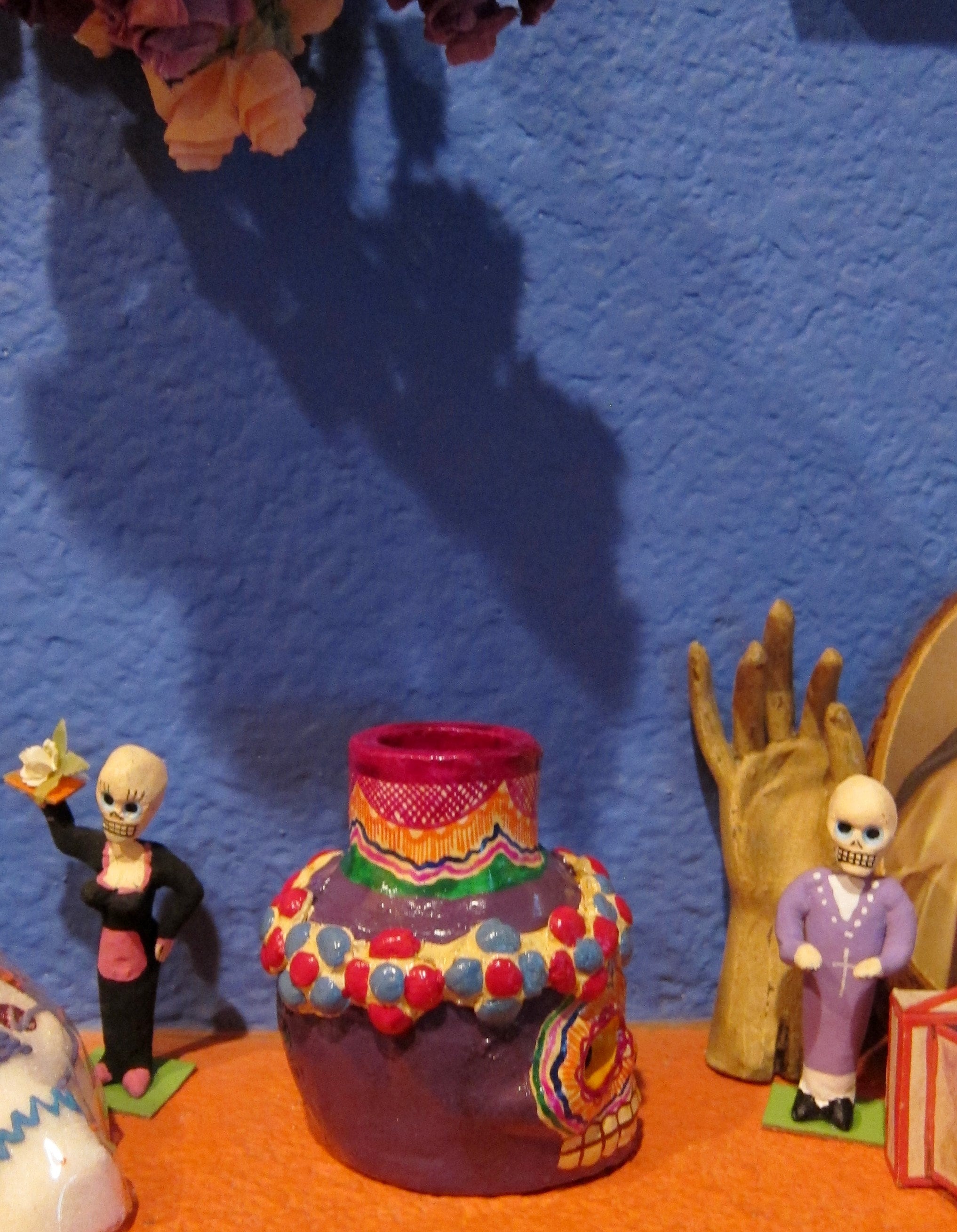 Day of the Dead Candle Holder Dia De Los Muertos Pottery Etsy