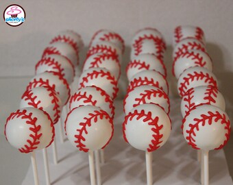 Baseball Themed Gourmet Cake Pops